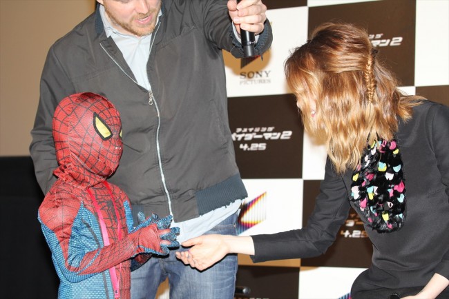 『アメイジング・スパイダーマン2』来日記者会見の様子