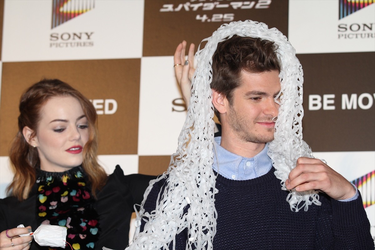 『アメイジング・スパイダーマン2』来日会見　暴れん坊のキャスト陣に中村獅童も困惑