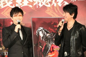 『MOON SAGA 義経秘伝第二章』製作発表会に登場した、GACKT、川崎麻世