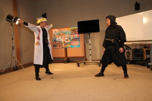 「さかなクンのデジタル深海水族館」ナビゲーションレコーディングの様子