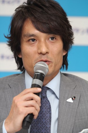 「ボールはともだち。キャプテン翼展」開催発表記者会見の様子　元サッカー日本代表主将・宮本恒靖