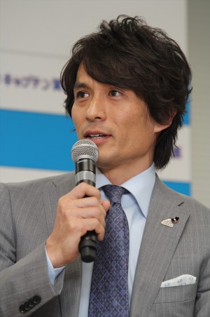 「ボールはともだち。キャプテン翼展」開催発表記者会見の様子　元サッカー日本代表主将・宮本恒靖