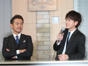 渡部篤郎、佐藤健、『ビター・ブラッド～最悪で最強の親子刑事～』制作発表にて