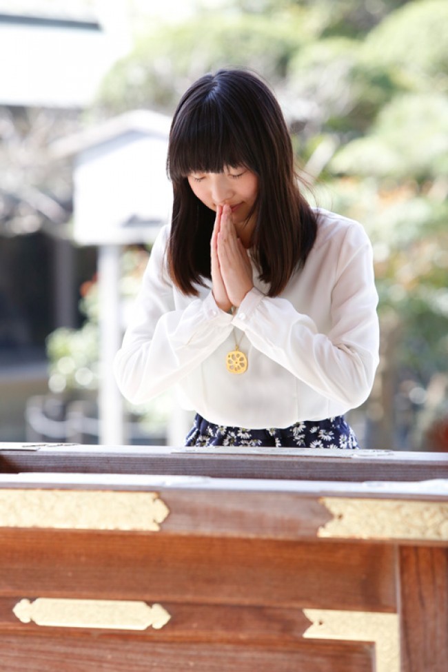 『ハナヤマタ』アニメ成功祈願 in 鶴岡八幡宮　田中美海（ハナ・N・フォンテーンスタンド役）参拝時様子
