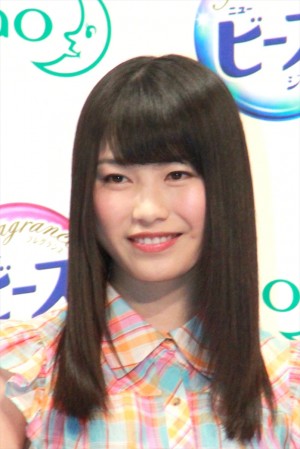 AKB48横山由依、花王『フレグランスニュービーズ』新CM記者発表会にて