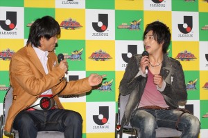 『劇場版 仮面ライダー鎧武／烈車戦隊トッキュウジャー THE MOVIE（仮）』劇場版ゲスト発表記者会見　佐野岳、中山雅史