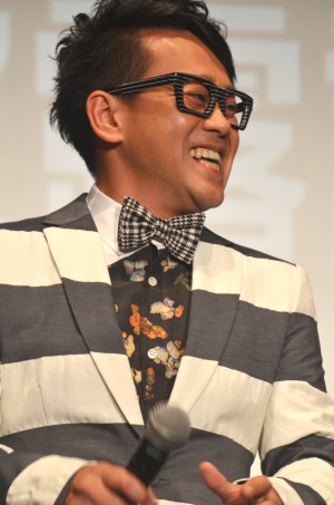 宮川大輔、『オー！ファーザー』完成披露試写会にて