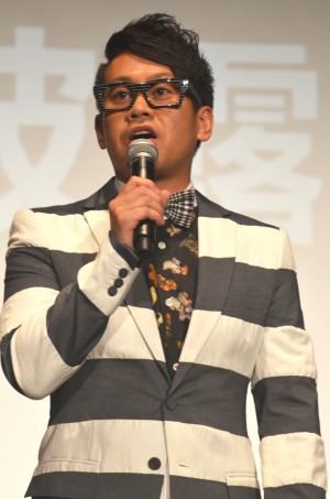宮川大輔、『オー！ファーザー』完成披露試写会にて