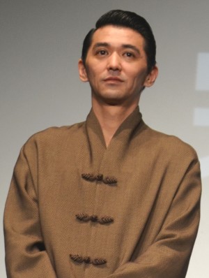 村上淳、『オー！ファーザー』完成披露試写会にて