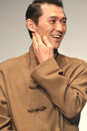 村上淳、『オー！ファーザー』完成披露試写会にて