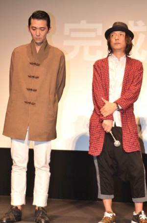 河原雅彦、『オー！ファーザー』完成披露試写会にて