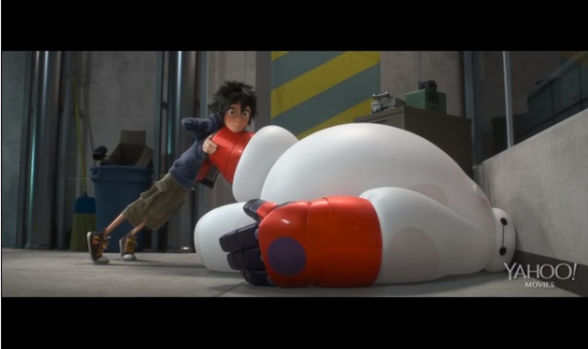 マーベル原作、ディズニーアニメ『Big Hero 6』の予告編が公開(※YAHOO! Moviesサイトに掲載された予告編のスクリーンショット)