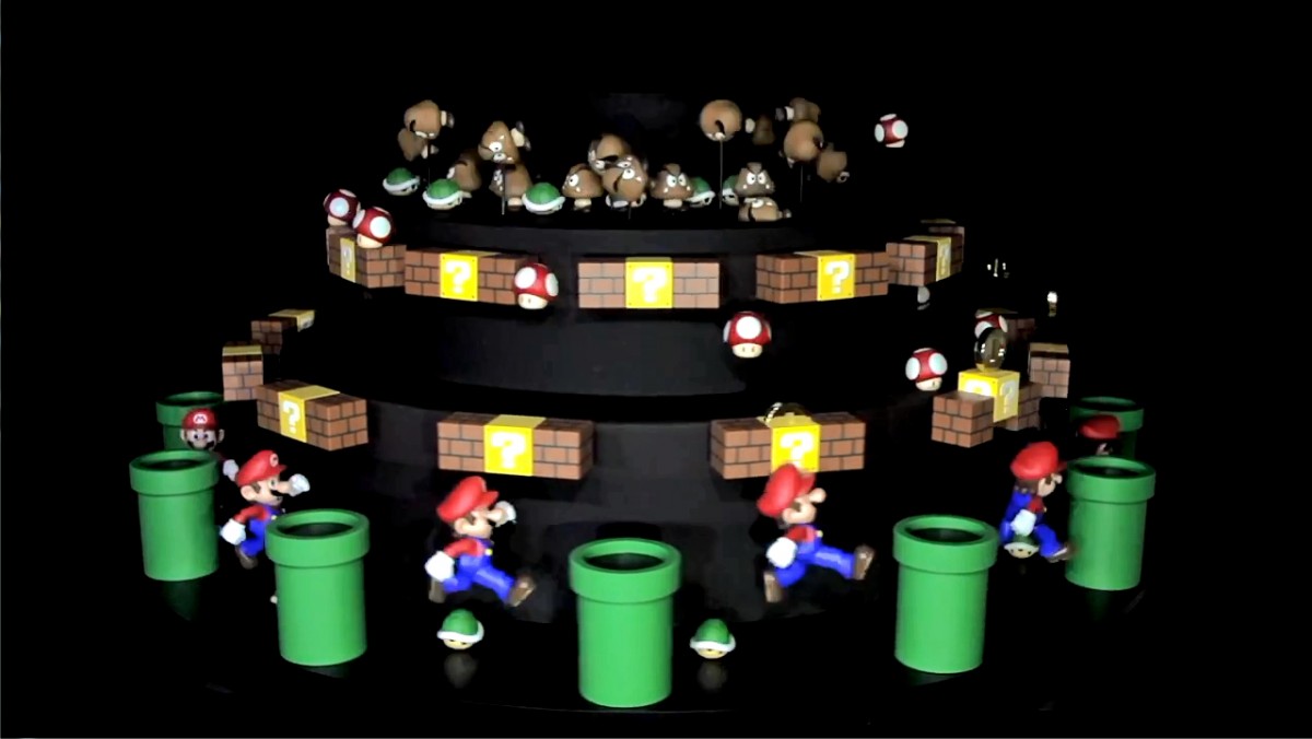 世界初のマリオフルアクションフィギュア発売を記念して、“”立体ゾートロープ”のムービーが公開！