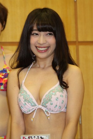 宮本彩希、「アイドルの穴 2014～日テレジェニックを探せ！」DVD発売水着PR取材会にて