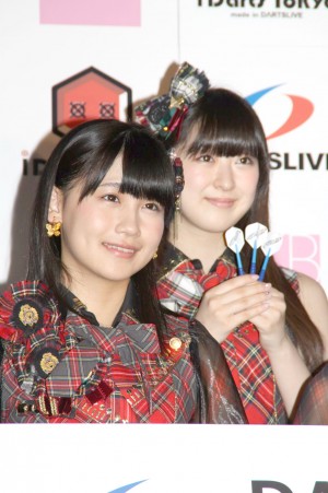 「DARTSLIVE×AKB48」プロジェクト記者発表会の様子