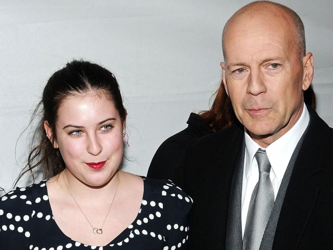 Emma Heming　エマ・ヘミング、Bruce Willis　ブルース・ウィリス、Scout Willis　スカウト・ウィリス　（次女）