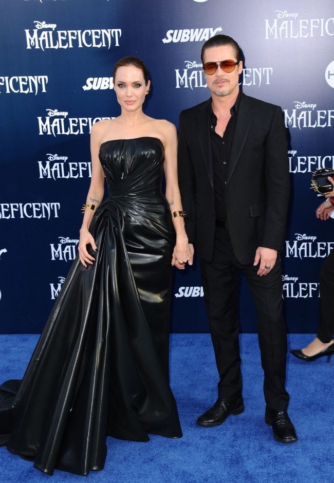 MALEFICENT Premiere、LA 20140528、『マレフィセント』LAプレミア、アンジェリーナ・ジョリー  Angelina Jolie、ブラッド・ピット  Brad Pitt