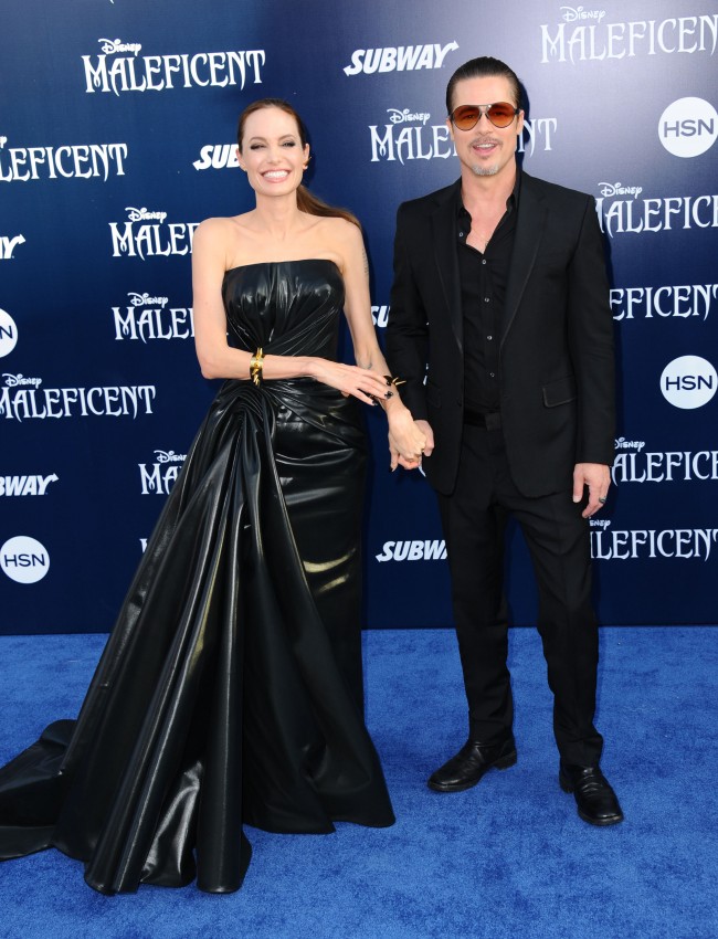 MALEFICENT Premiere、LA 20140528、『マレフィセント』LAプレミア、アンジェリーナ・ジョリー  Angelina Jolie、ブラッド・ピット  Brad Pitt