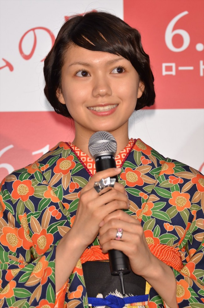 『私の男』完成披露試写会に出席した二階堂ふみ