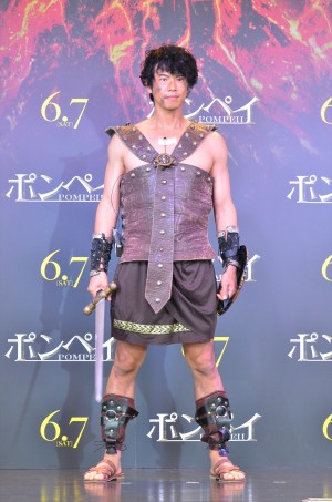 『ポンペイ』公開直前イベントに出席した庄司智春（品川庄司）