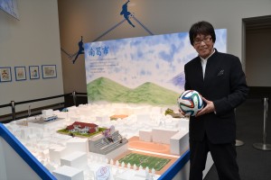 『ボールはともだち。キャプテン翼展』内覧会に出席した原作者・高橋陽一氏