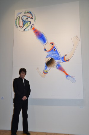 『ボールはともだち。キャプテン翼展』内覧会に出席した原作者・高橋陽一氏