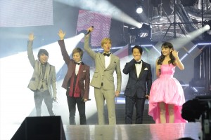 「MTV VMAJ 2014」で司会を務めた、T.M.Revolution、w‐inds．、道重さゆみ