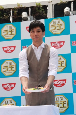 日清ラ王 冷し中華「冷やガーデン‐HIYA GARDEN‐」オープン記念イベントに登場した西島秀俊