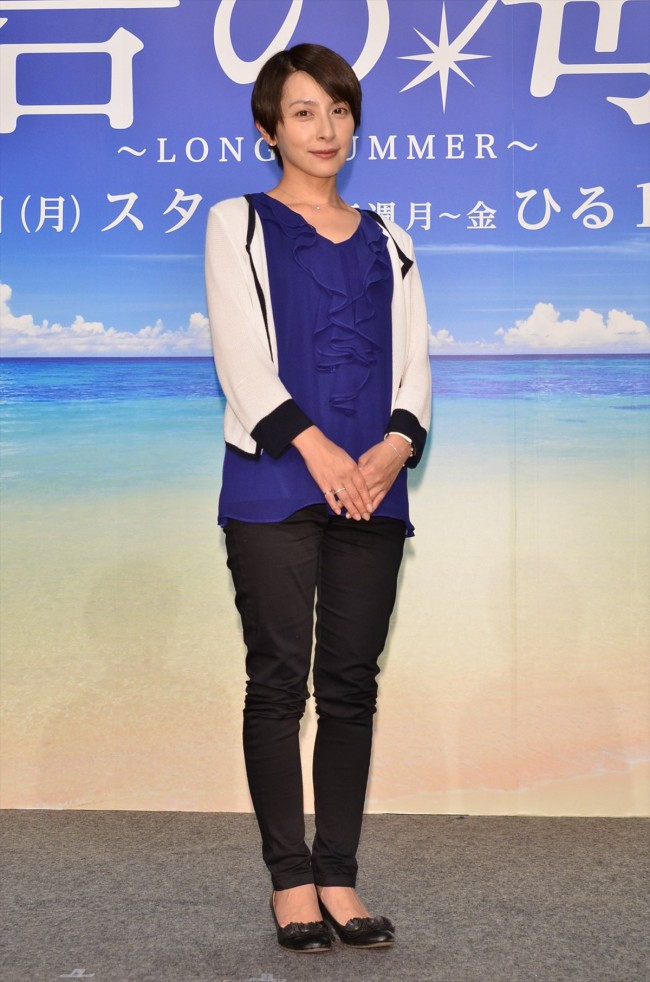 『碧の海～LONG SUMMER～』制作発表記者会見に出席した奥菜恵