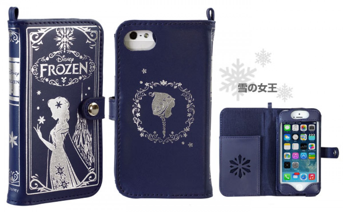 『アナと雪の女王』本革スマホケース登場！アナ、エルサ、オラフが銀色に輝く