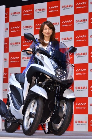 大島優子、ヤマハ「LMW TRICITY」日本発売CM発表会に登場！