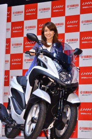 大島優子、ヤマハ「LMW TRICITY」日本発売CM発表会に登場！