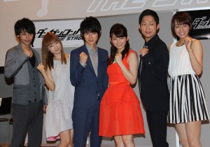 小澤亮太、神田沙也加、本郷奏多、岡本玲、石田明、大沢ひかる、舞台『ダンガンロンパ THE STAGE』制作発表会見にて