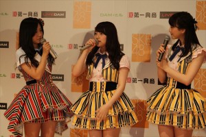 古川愛李、木本花音、松井玲奈、「SKE48 7期生メンバーオーディション」発表会にて