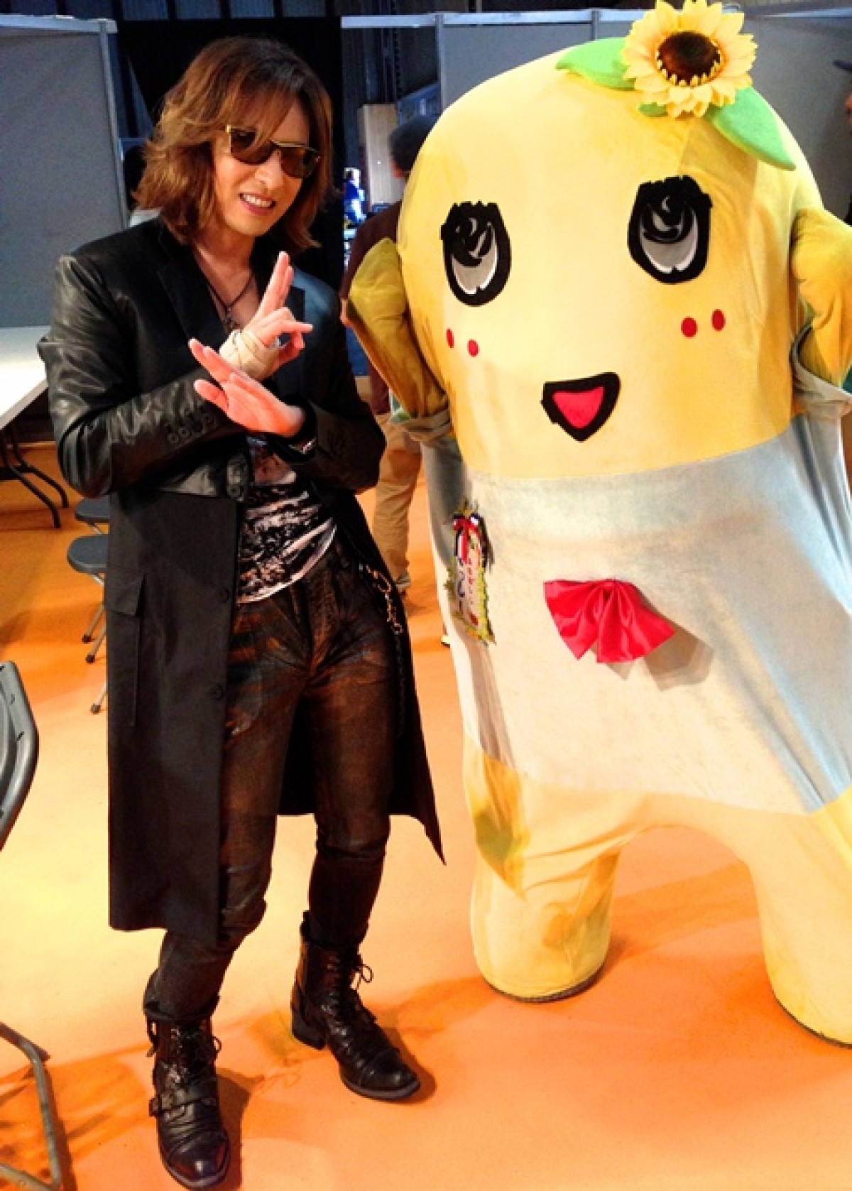 YOSHIKIとふなっしー、「JAPAN EXPO」にて