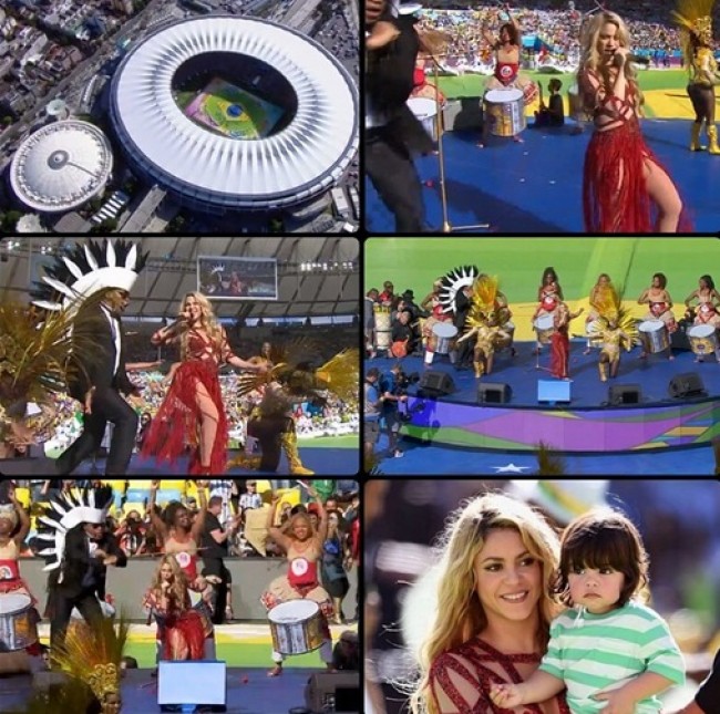 2014年W杯ブラジル大会の閉会式でセクシー・パフォーマンスを披露したシャキーラ（※シャキーラのインスタグラムのスクリーンショット）