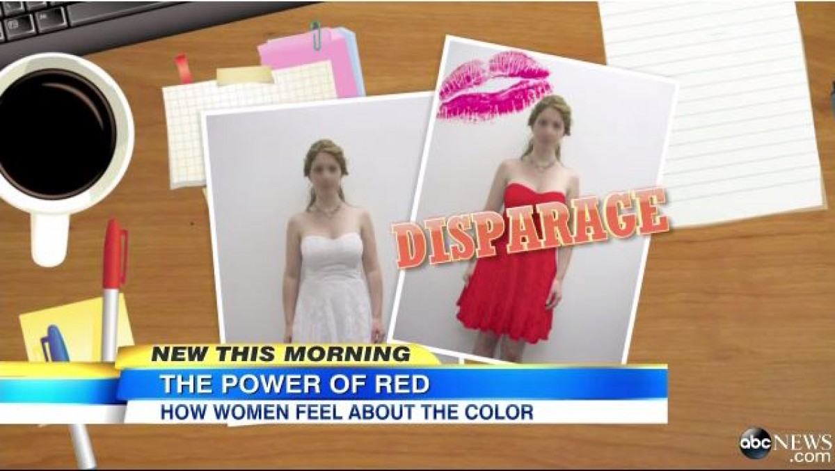 赤い服を着た女性は白い服の女性より「軽そうに見える」との結果が!