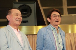 野島昭生、ささきいさお『ナイトライダー コンプリート ブルーレイBOX』発売発表アテレコ取材にて