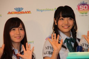 大場美奈、二村春香、SKE48『ナガシマリゾート広報大使』就任発表会にて