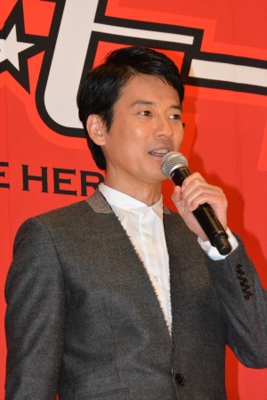 『イン・ザ・ヒーロー』完成披露プレミアに出席した唐沢寿明