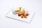 ふなっしーのFUNAcafe　フードメニュー「イリュージョンムース～梨汁添え～ 」1280円