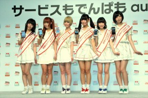 「auサービス拡充　発表イベント」に出席したでんぱ組．inc