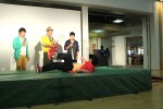 『フルスロットル』公開記念イベントに登場した寺門ジモン、肥後克広、上島竜兵、CORKY