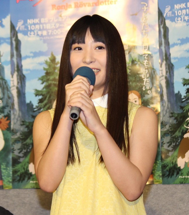 『山賊の娘ローニャ』完成試写会に登場した白石晴香