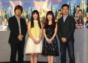 『山賊の娘ローニャ』完成試写会に登場した川上量生、白石晴香、宇山玲加、宮崎吾朗