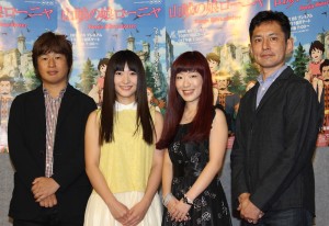 『山賊の娘ローニャ』完成試写会に登場した川上量生、白石晴香、宇山玲加、宮崎吾朗