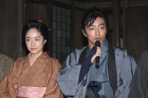井上真央、大沢たかお、『花燃ゆ』スタジオ取材会にて