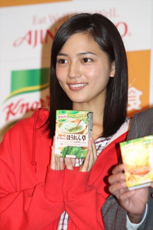 川口春奈、「クノール カップスープ」新テレビCM記者発表会にて