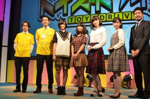 『トイズドライブ』に出演する声優4人（左から小市眞琴、高野麻里佳、ブリドカットセーラ恵美、鳥部万里子）