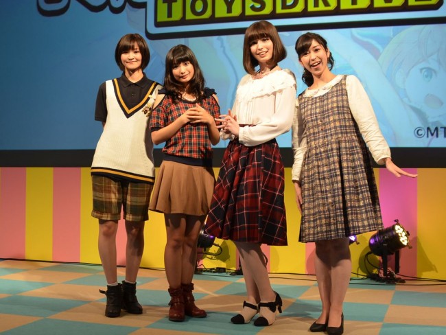 『トイズドライブ』に出演する声優4人（左から小市眞琴、高野麻里佳、ブリドカットセーラ恵美、鳥部万里子）